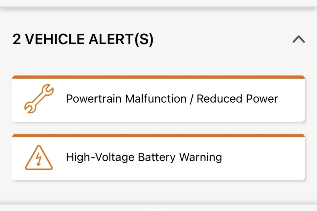 Mustang Mach E High Voltage Battery Warning